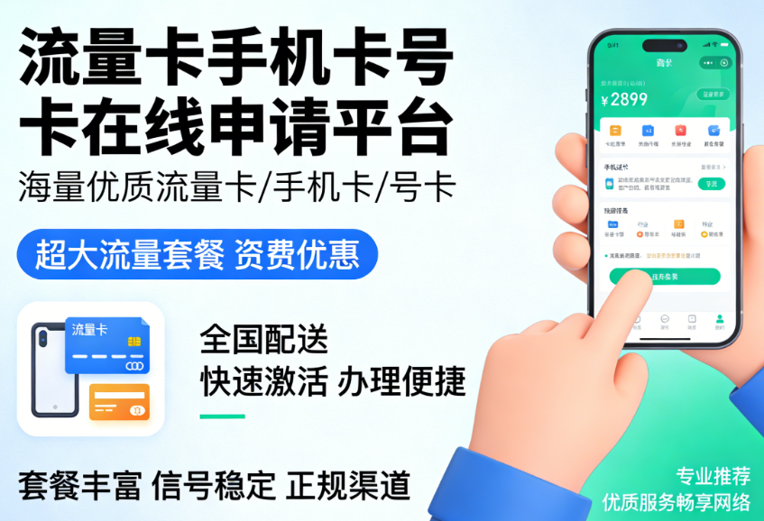 大流量卡申请_手机卡号卡办理_流量套餐优惠_全国通用流量卡_超值号卡平台
